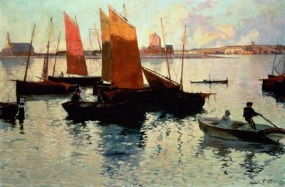 Avondlicht in de Haven van Camaret, 1892 door Charles Cottet